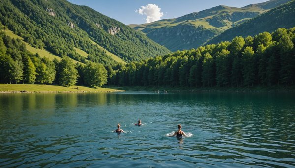 Baignade au lac d'aydat : détente et activités en auvergne